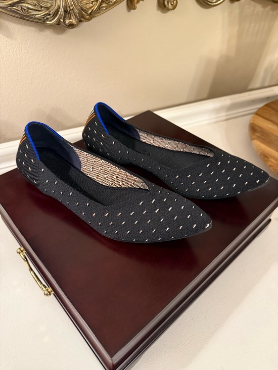 Rothy's Shoes - Rothy’s The Point Flats Black Pattern Knit Women’s Size 9